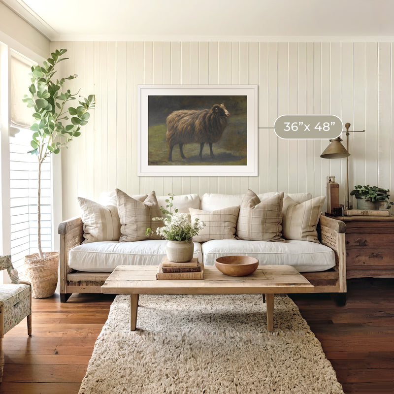 Romanticism Revival Sheep Art Print No2 - Sage and Rose Prints