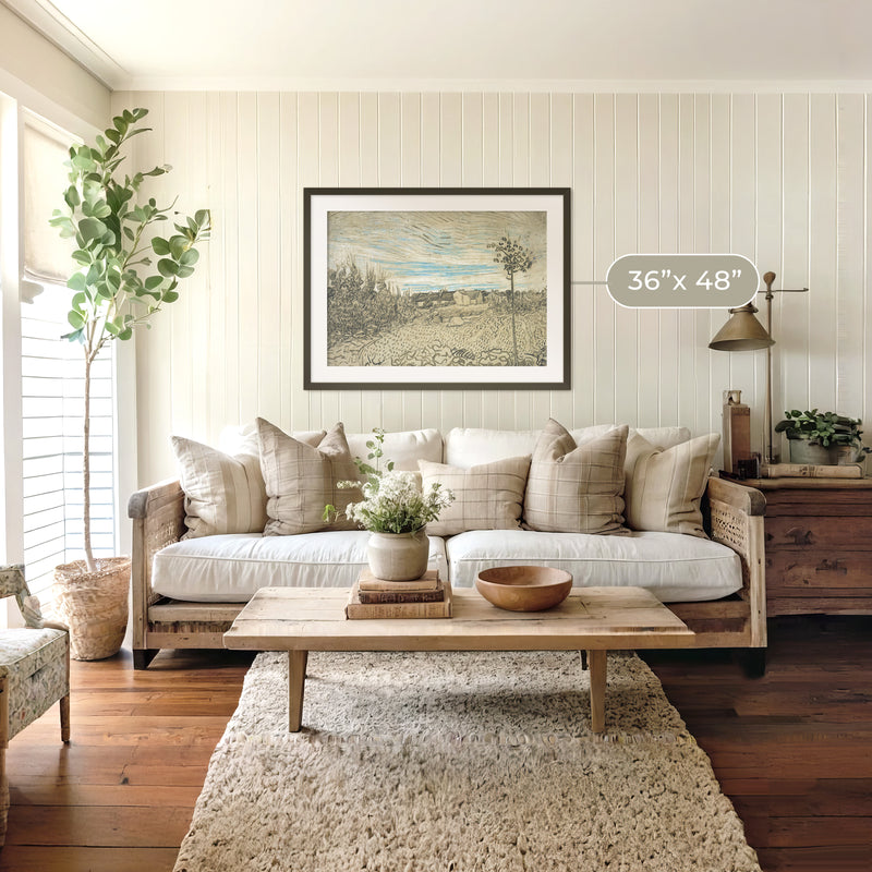 Wheat Field Painted by Van Gough - Sage and Rose Prints