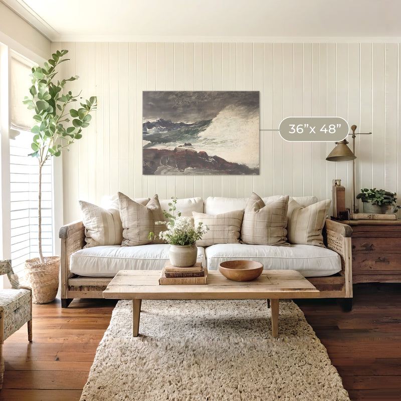 Moody Ocean in Shades of Pewter No2 - Sage and Rose Prints