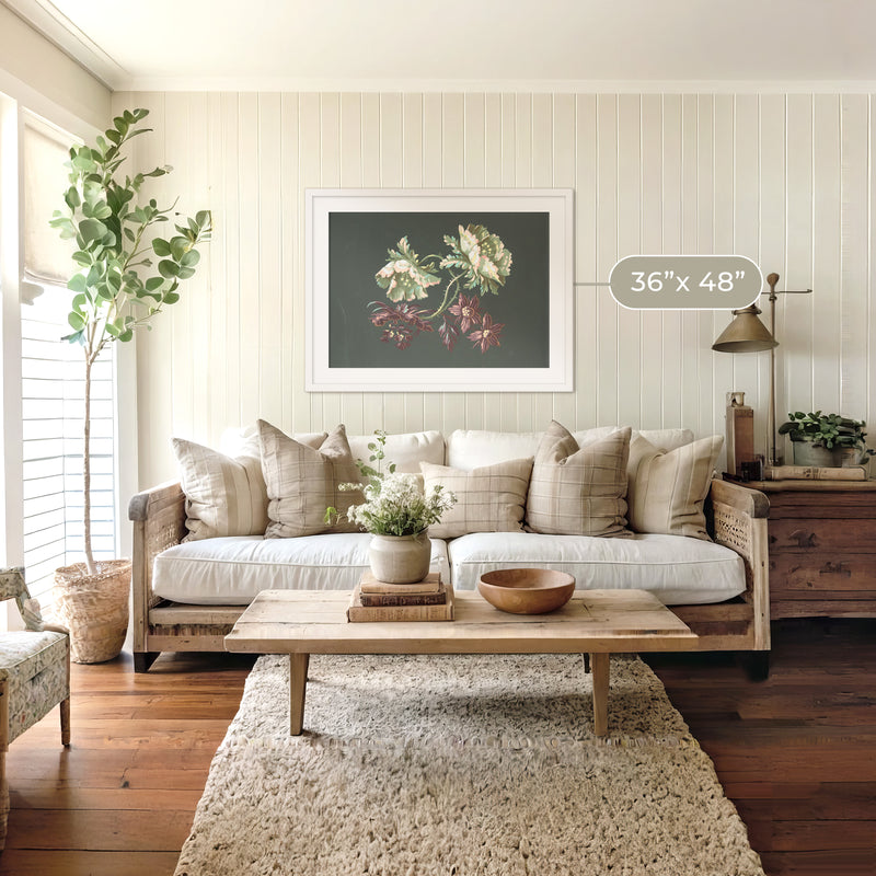 Green Floral Botanical Print No2 - Sage and Rose Prints