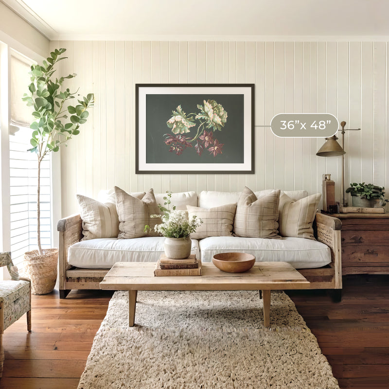 Green Floral Botanical Print No2 - Sage and Rose Prints