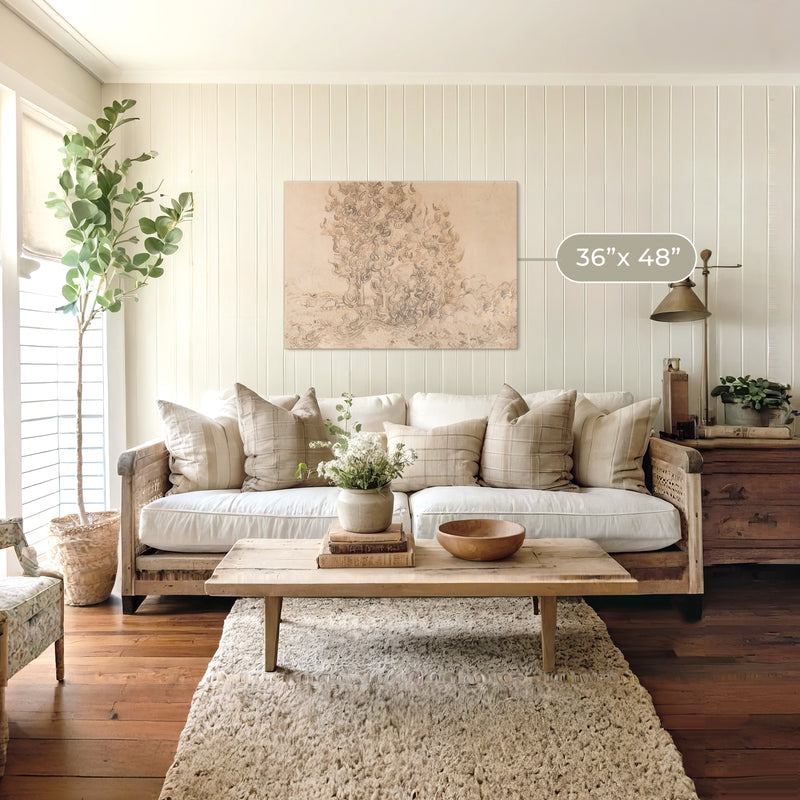 Vintage Drawing by Vincent Van Gogh No2 - Sage and Rose Prints