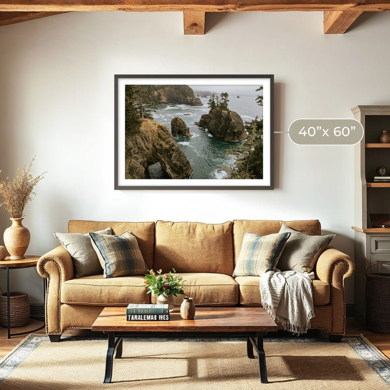The Corridor Pacific Coast Cliffs Photo - Sage and Rose Prints