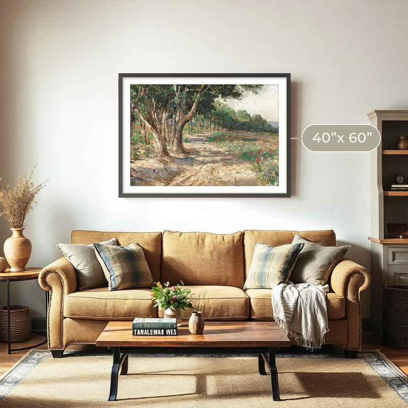 Elm Trees & Country Road Print - Sage and Rose Prints