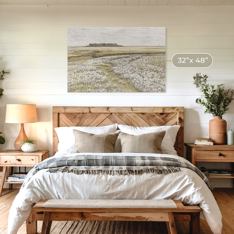 Flourishing Fields Landscape Painting No1 - Sage and Rose Prints