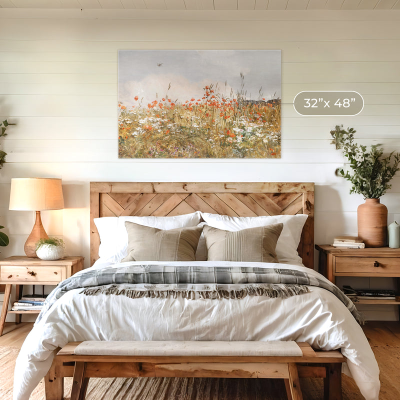 Poppies Spring Bloom Impressionist Painting No1 - Sage and Rose Prints