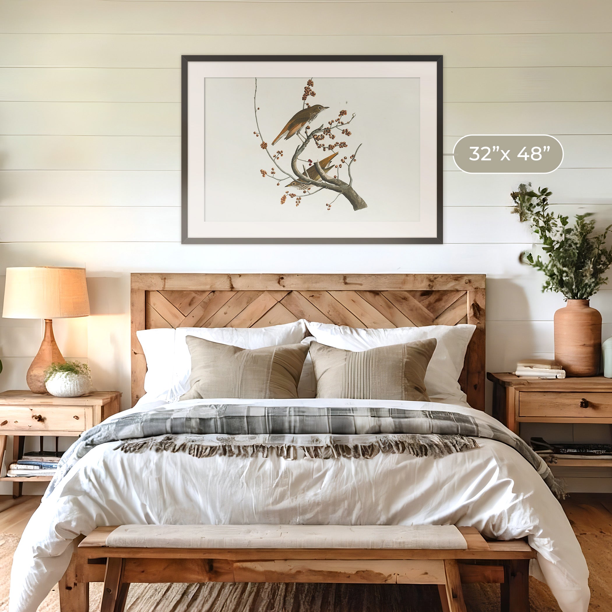 Naturalist Bird Print No2 - Sage and Rose Prints