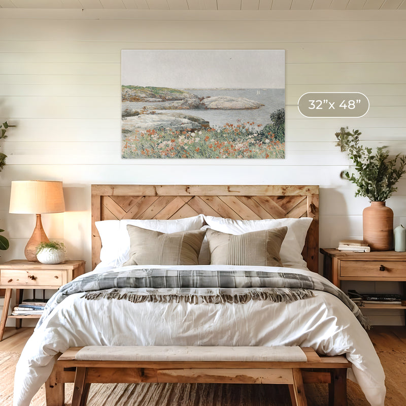 Serene Impressionist Coastal Flowers - Sage and Rose Prints