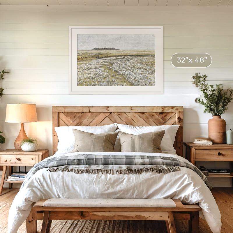 Flourishing Fields Landscape Painting No1 - Sage and Rose Prints