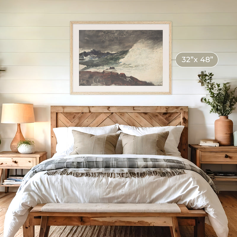 Moody Ocean in Shades of Pewter No2 - Sage and Rose Prints