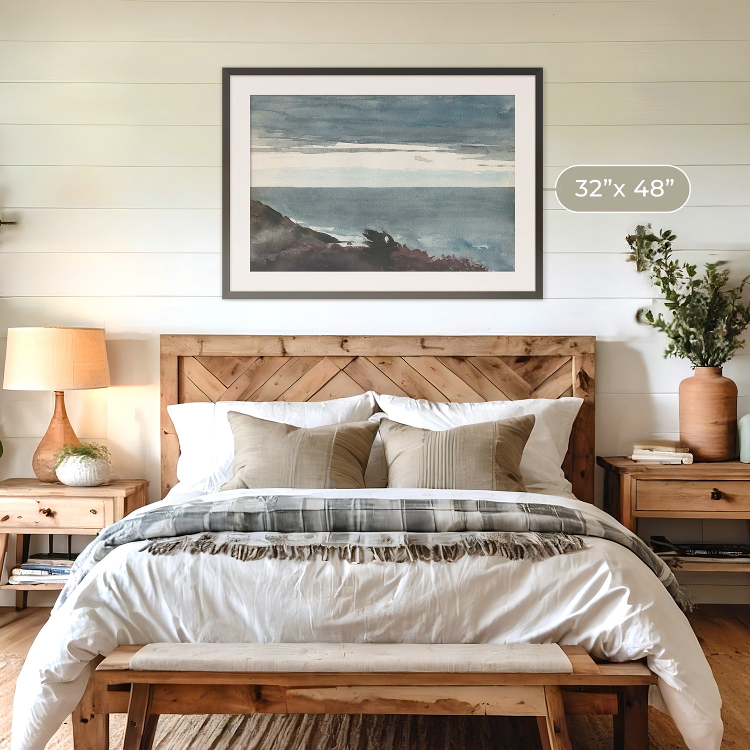 Slate Blue Seascape Print No2 - Sage and Rose Prints