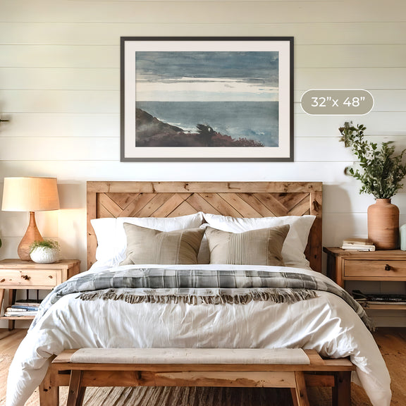 Slate Blue Seascape Print No2 - Sage and Rose Prints
