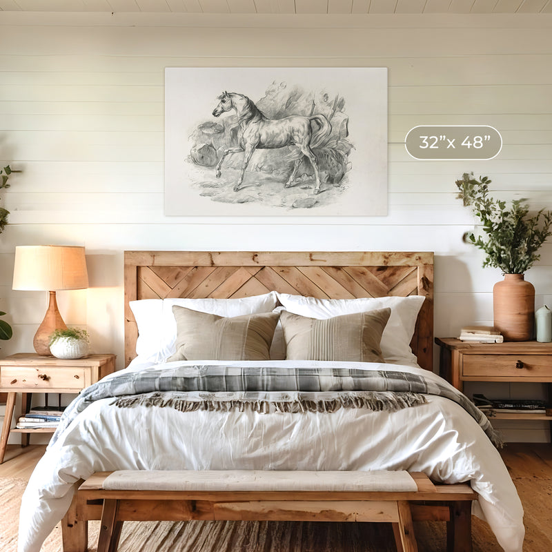 Horse Illustration 20-1x - Sage and Rose Prints