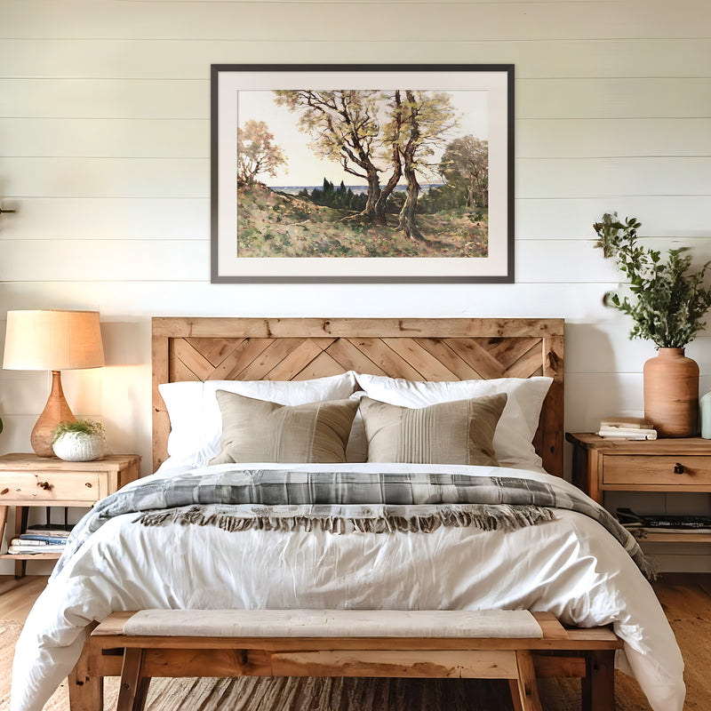 Gilded Nostalgia Trees Painting - Sage and Rose Prints