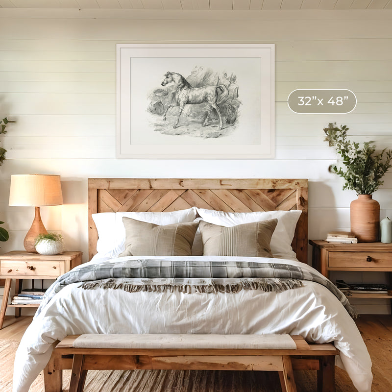 Horse Illustration 20-1x - Sage and Rose Prints