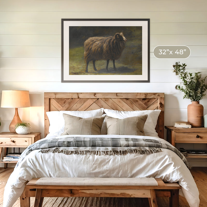 Romanticism Revival Sheep Art Print No2 - Sage and Rose Prints