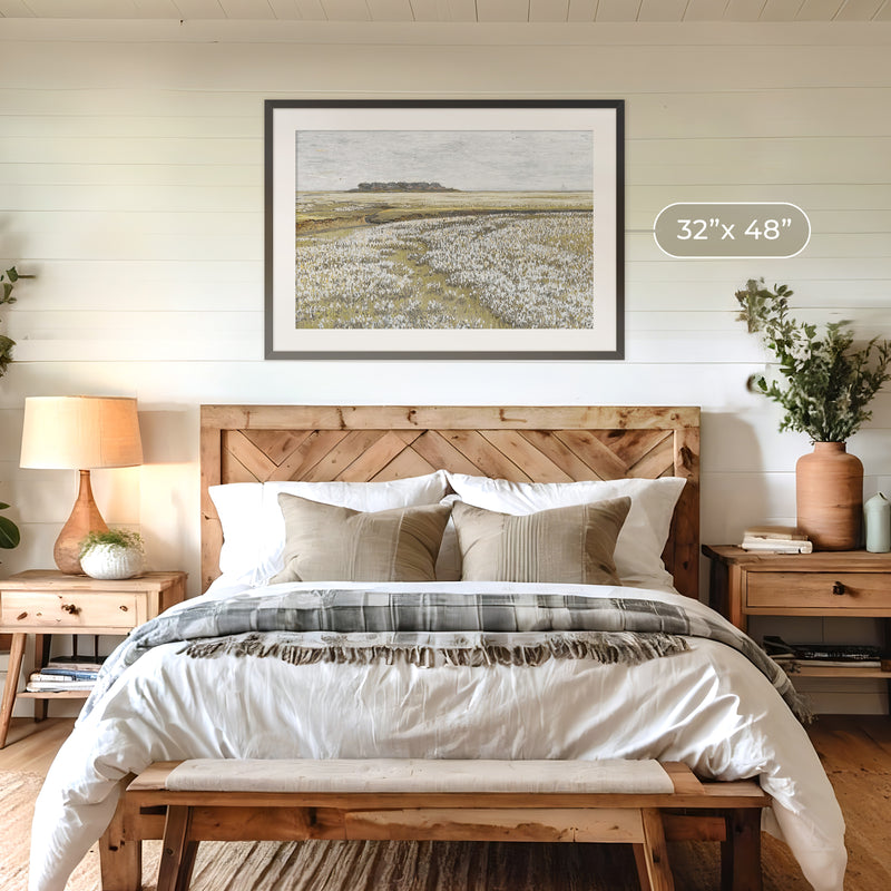 Flourishing Fields Landscape Painting No1 - Sage and Rose Prints