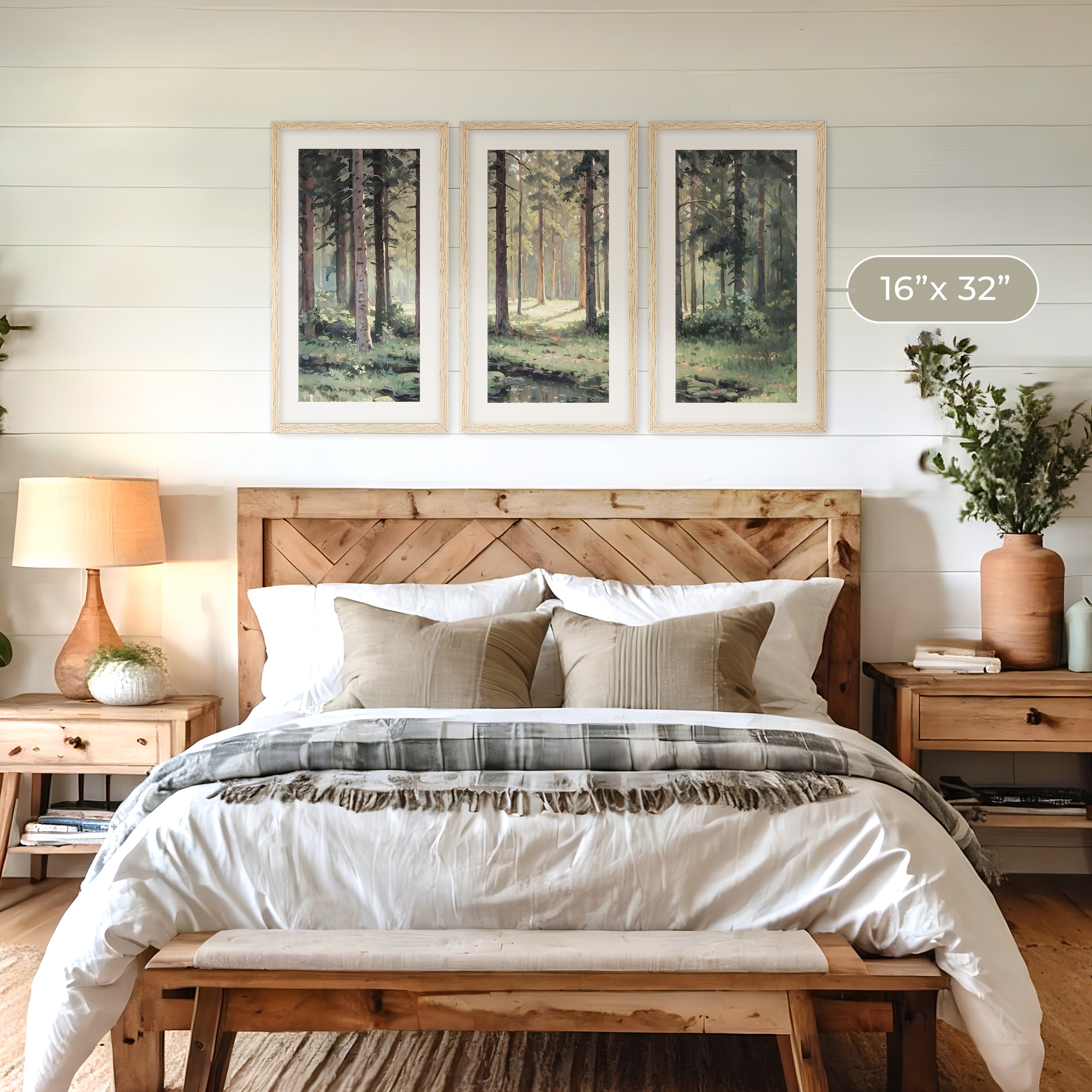 Pacific Northwest 3 Piece Wall Art- Sage and Rose Prints