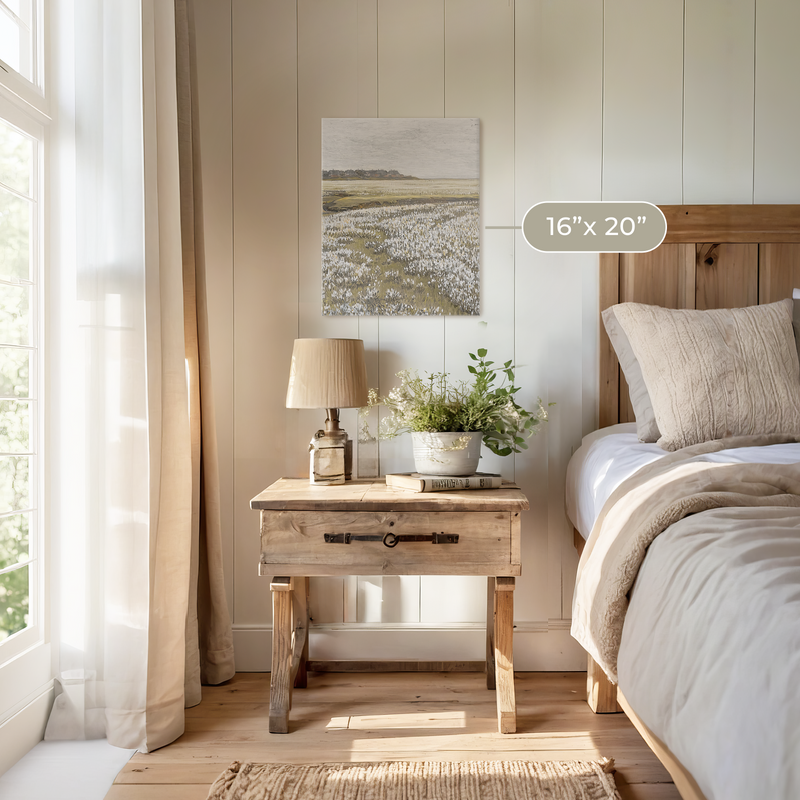 Flourishing Fields Landscape Painting No2 - Sage and Rose Prints