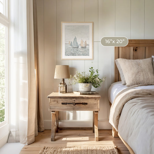 Coastal Sailboat Print - Sage and Rose Prints