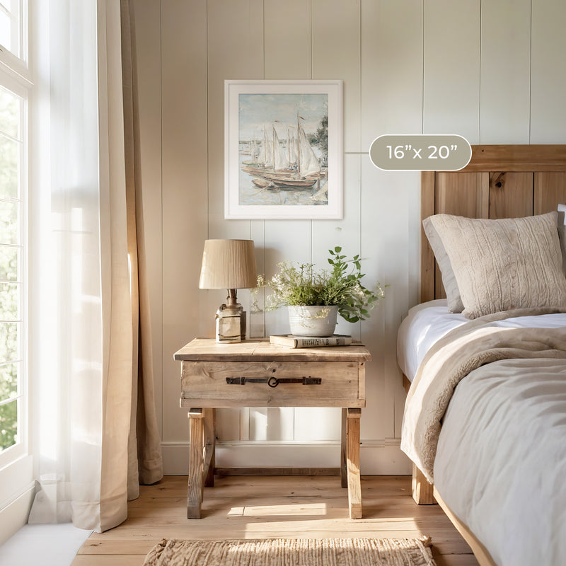 Coastal Bedroom 1 - Sage and Rose Prints