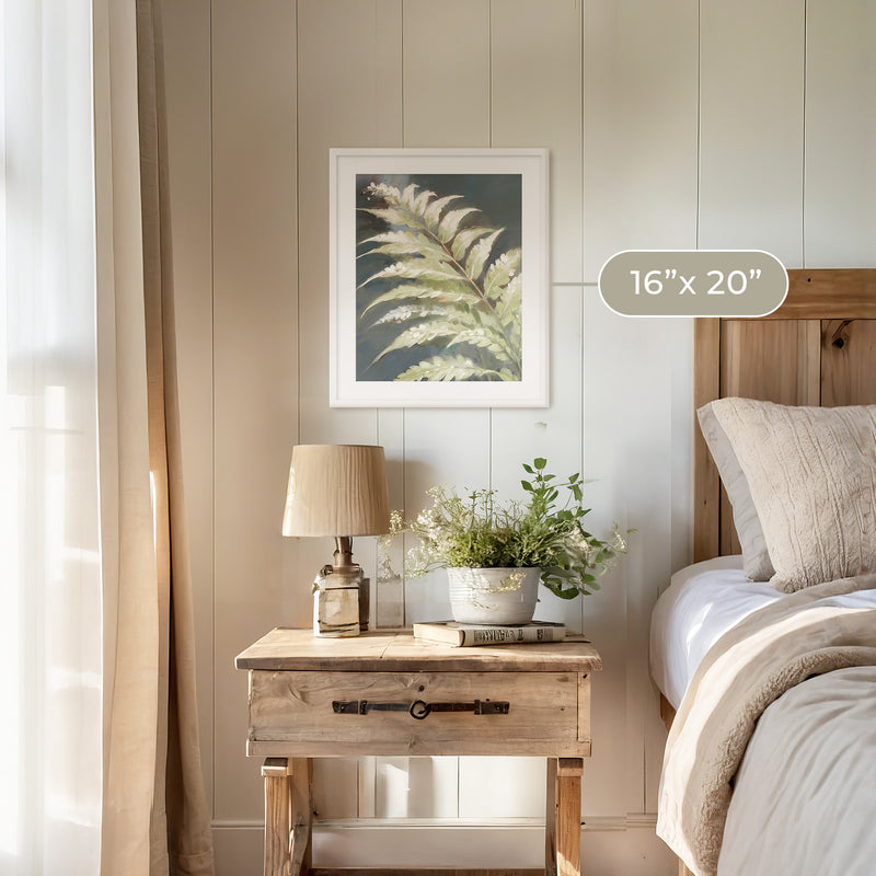 Fern Forest Leaf Botanical Art No1 - Sage and Rose Prints