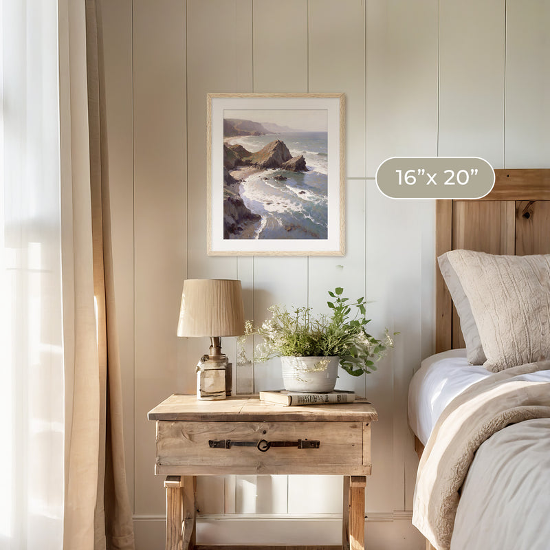 Oregon Coast Art at Canyon Beach No1 - Sage and Rose Prints