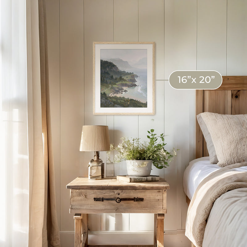 Pacific Coast Painting No1 - Sage and Rose Prints