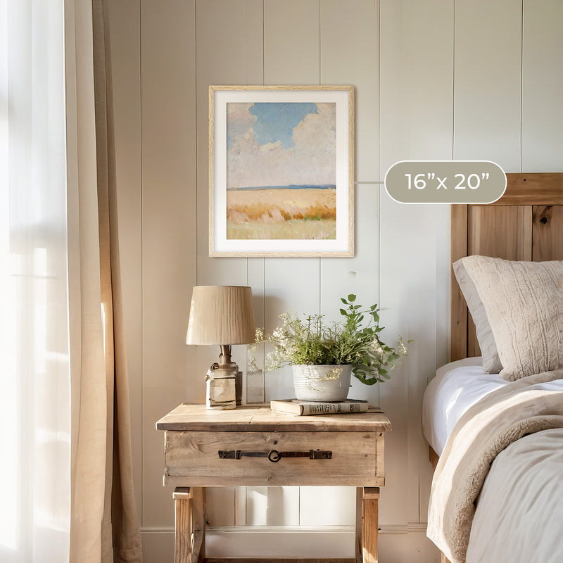 Wind in the Wheat Field - Sage and Rose Prints