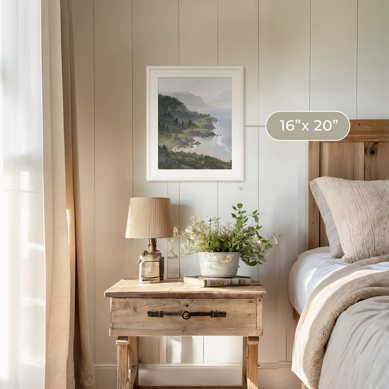 Pacific Coast Painting No1 - Sage and Rose Prints