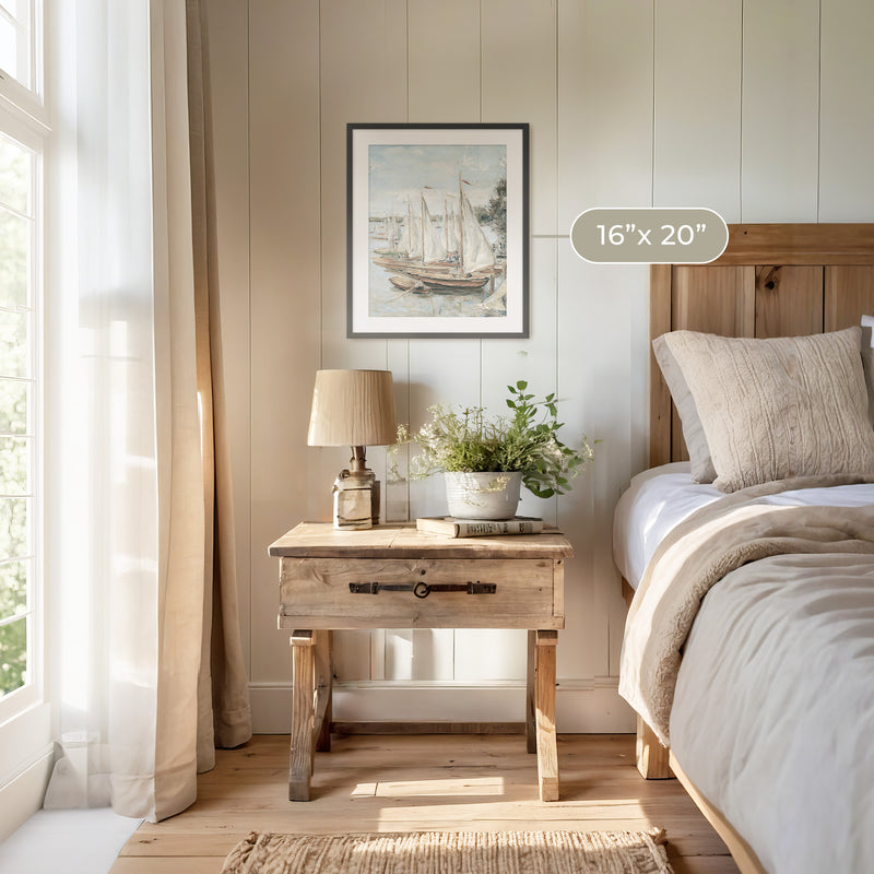 Coastal Bedroom 1 - Sage and Rose Prints