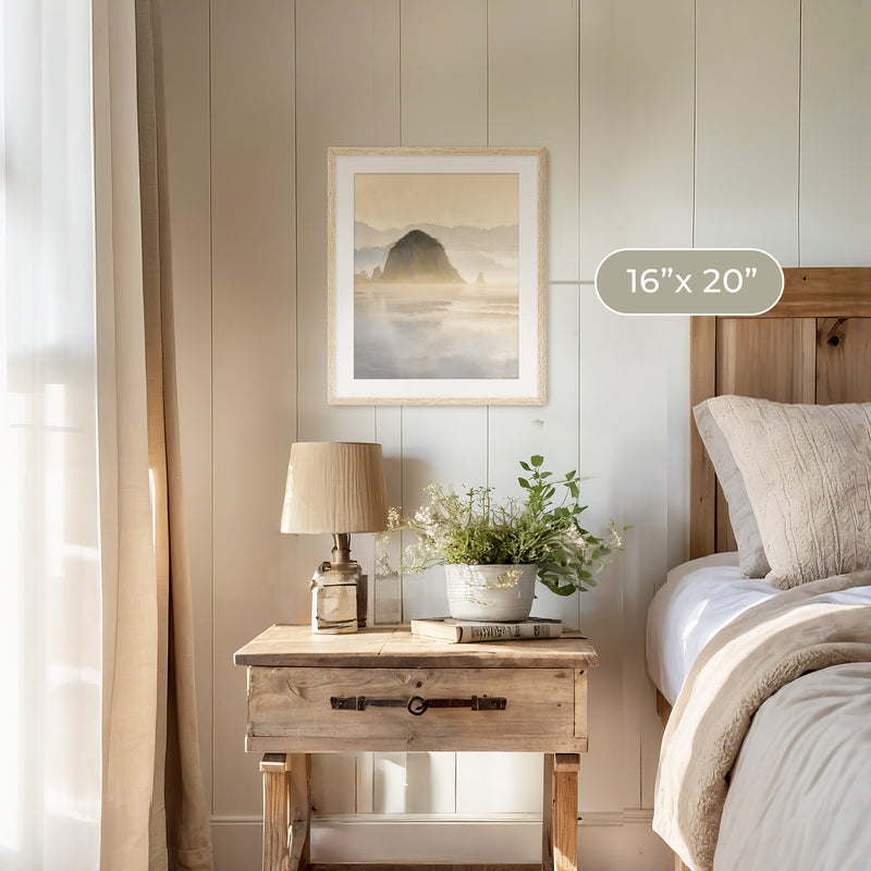 Misty Morning at Canyon Beach No1 - Sage and Rose Prints