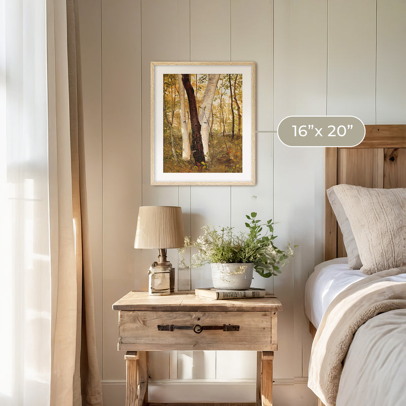 Peaceful Fall Forest - Sage and Rose Prints