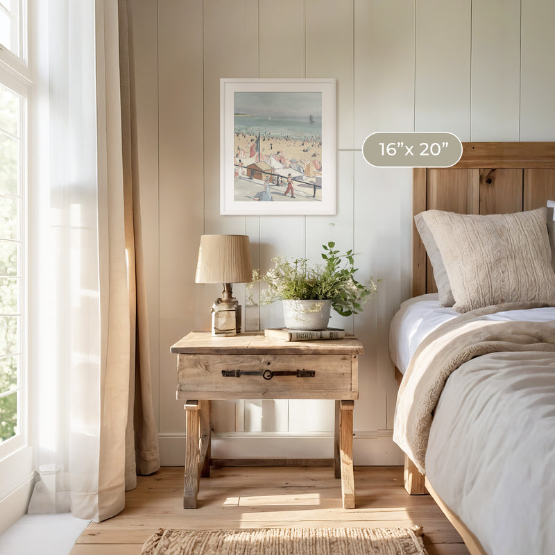 Beach Watercolor Painting - Sage and Rose Prints