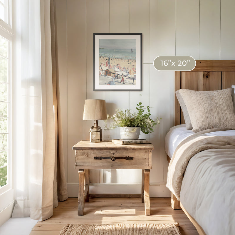 Beach Watercolor Painting - Sage and Rose Prints