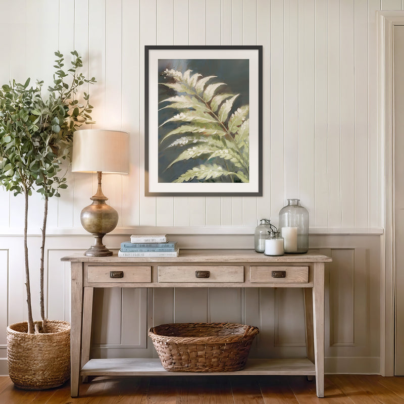 Fern Forest Leaf Botanical Art No1 - Sage and Rose Prints