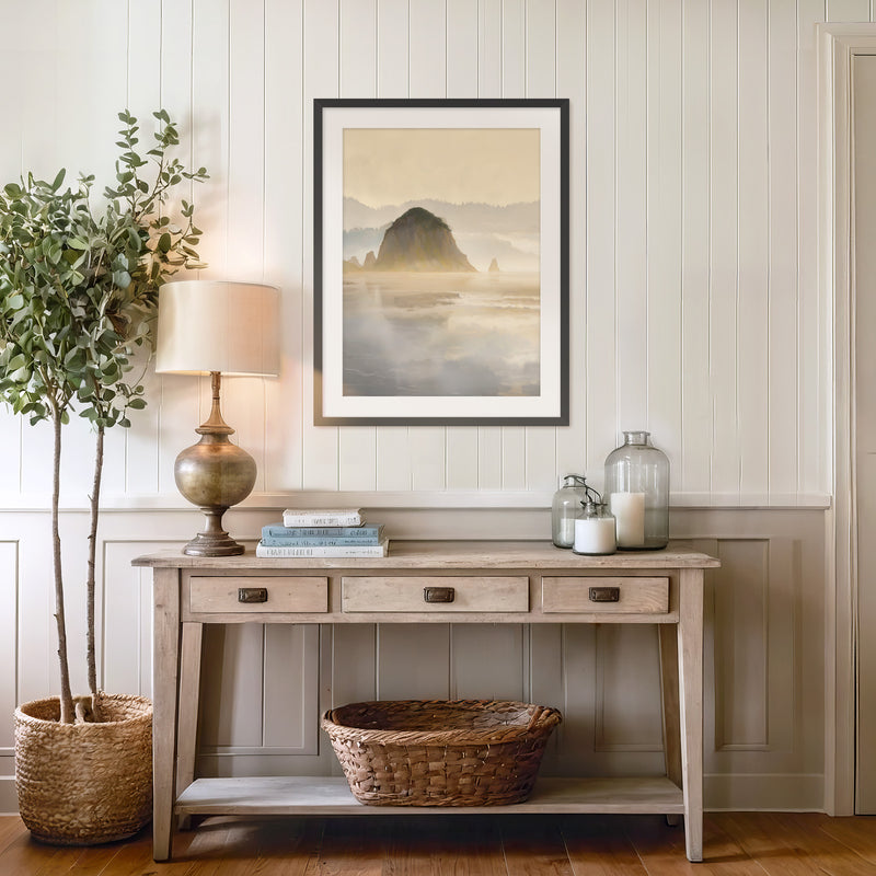 Misty Morning at Canyon Beach No1 - Sage and Rose Prints