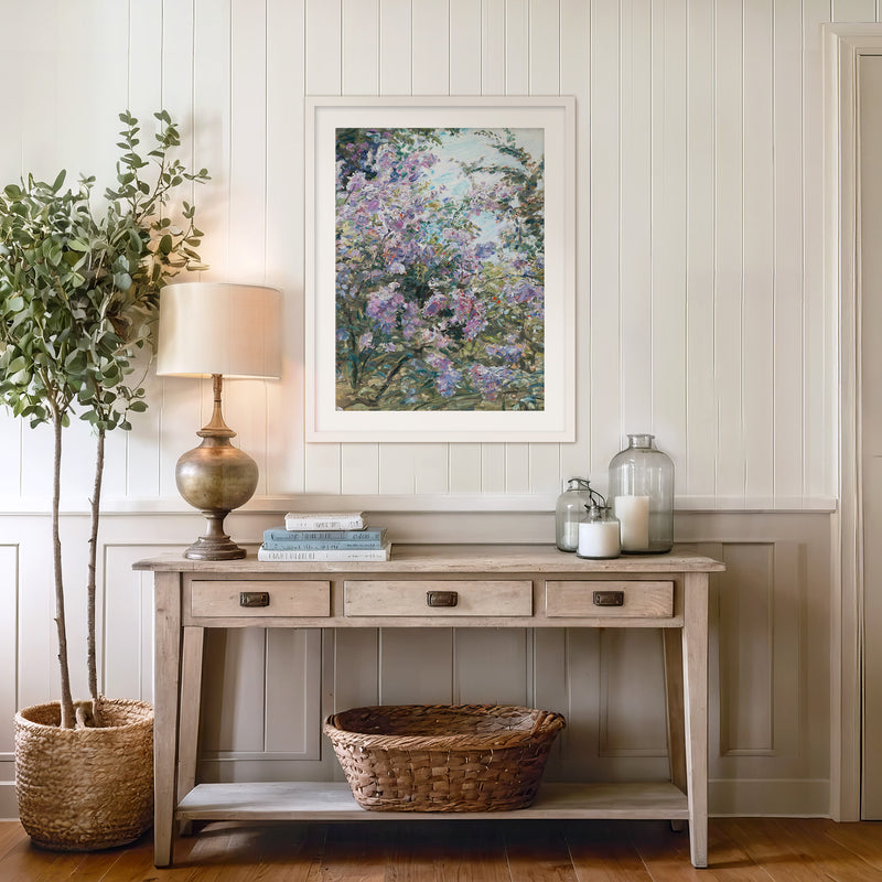 Impressionist Purple Flowers Print - Sage and Rose Prints