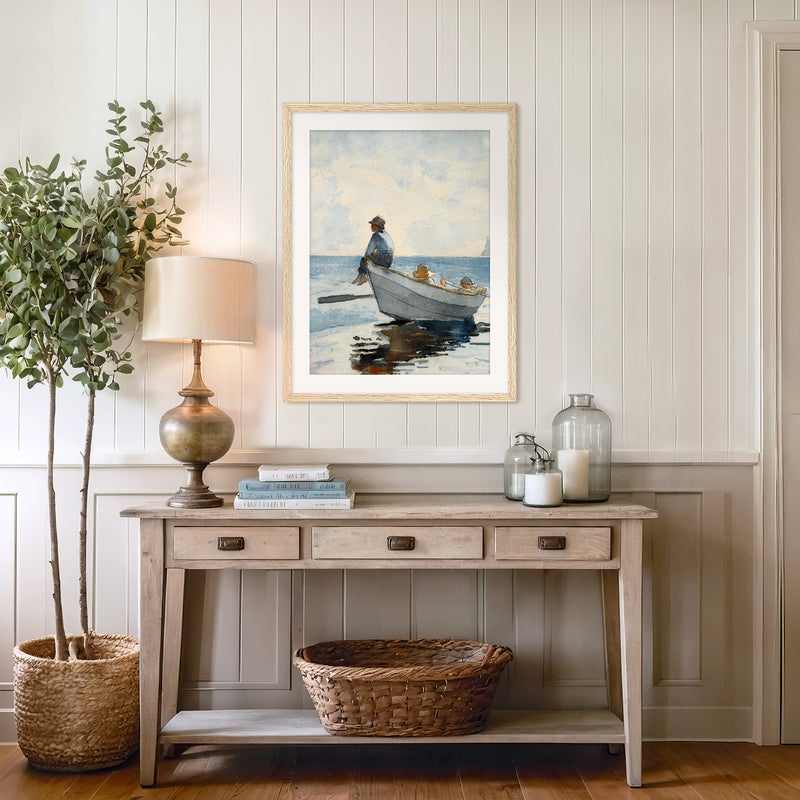 Meditative Ocean Scene No1 - Sage and Rose Prints