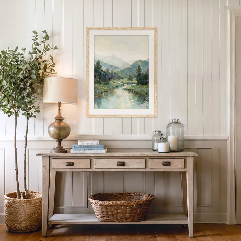 Rocky Mountain River Valley No1 - Sage and Rose Prints