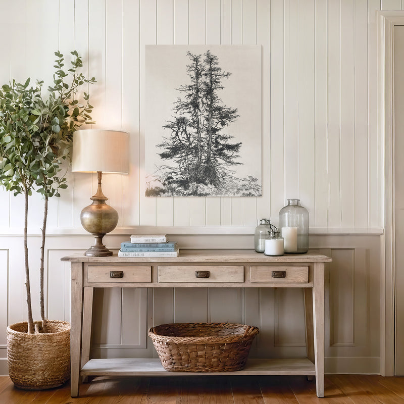 Black and White Tree Illustration No1 - Sage and Rose Prints