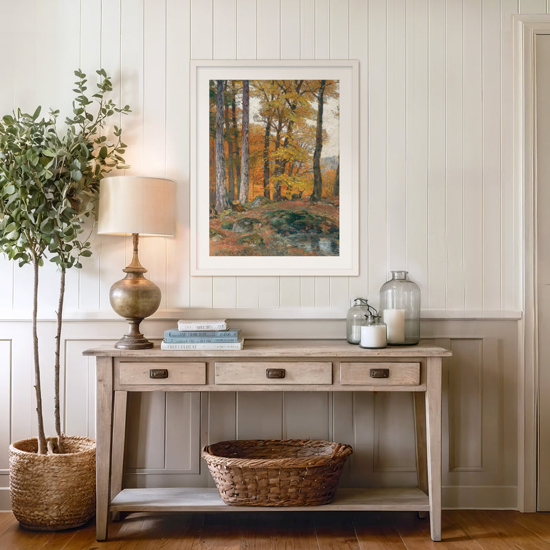 Forest Glade with Dear - Sage and Rose Prints