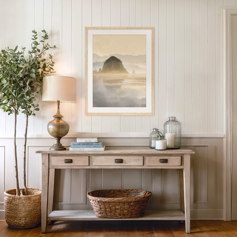 Misty Morning at Canyon Beach No1 - Sage and Rose Prints