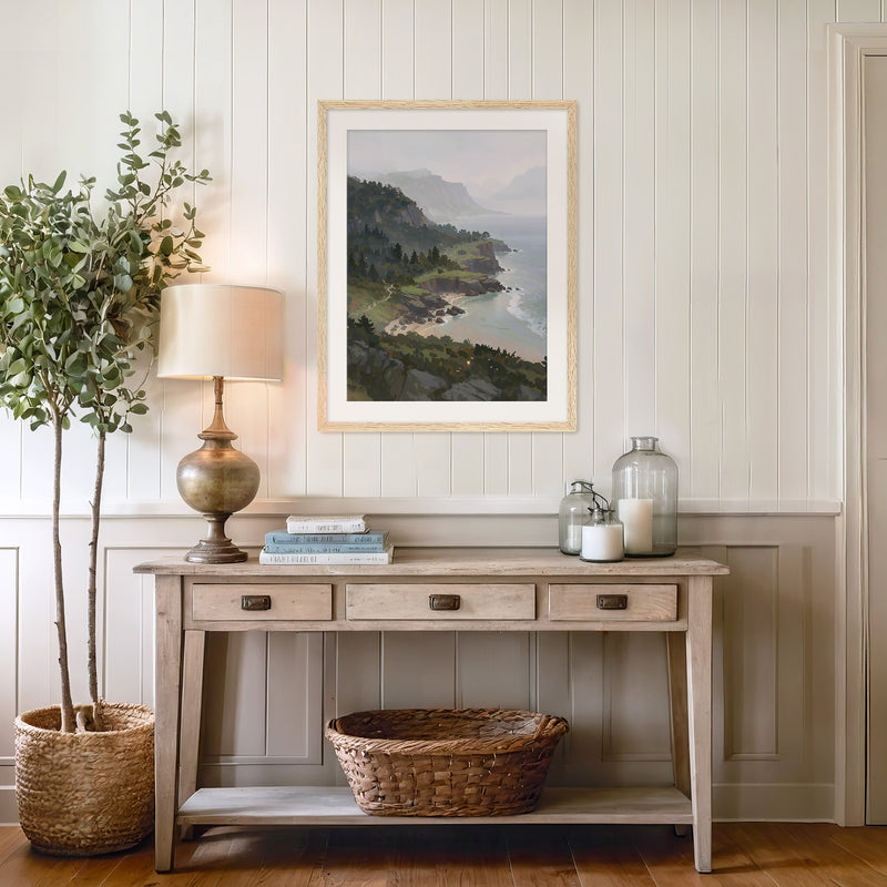 Pacific Coast Painting No1 - Sage and Rose Prints