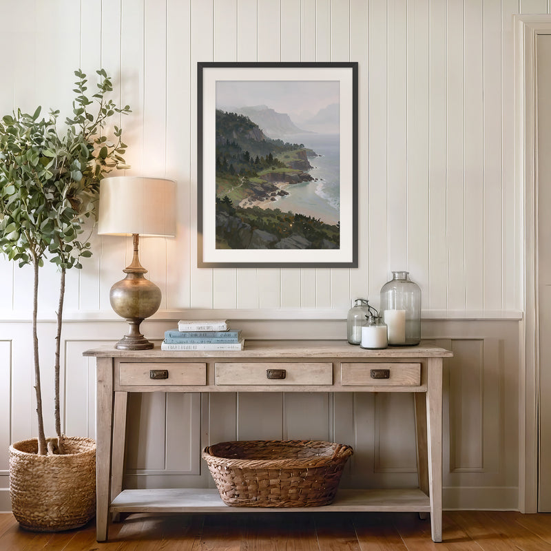 Pacific Coast Painting No1 - Sage and Rose Prints