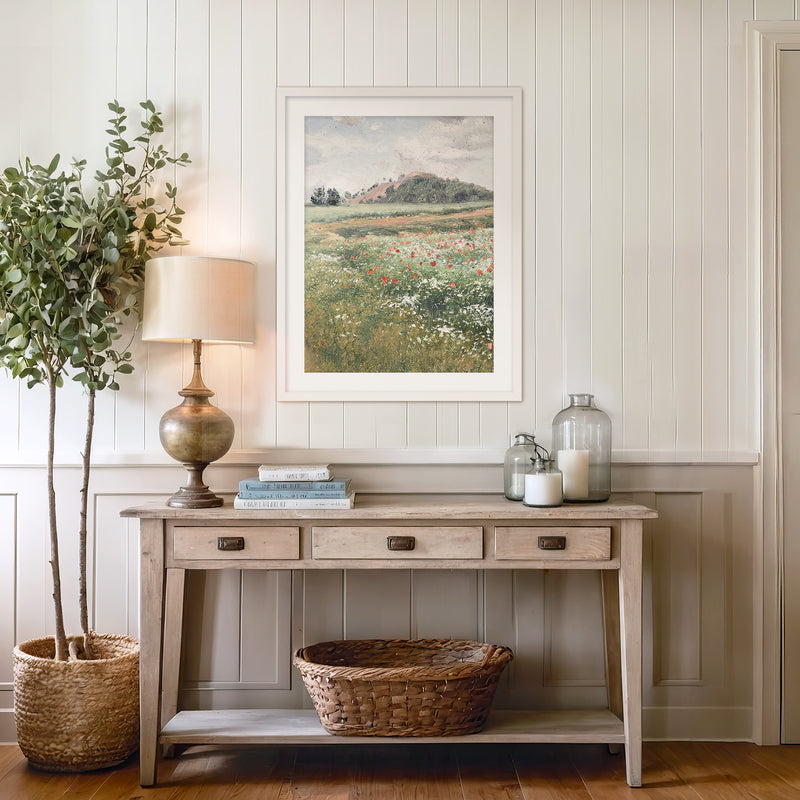 Floral Meadow Print - Sage and Rose Prints