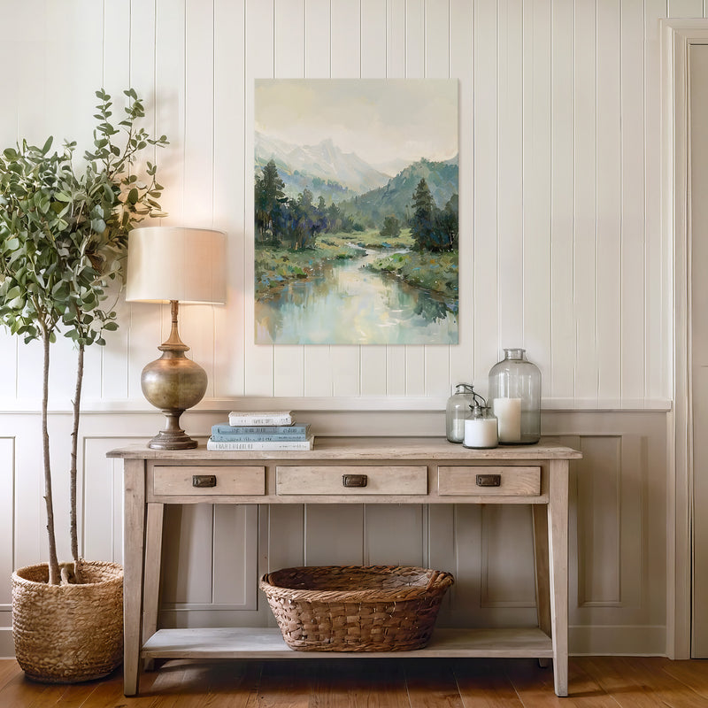 Rocky Mountain River Valley No1 - Sage and Rose Prints