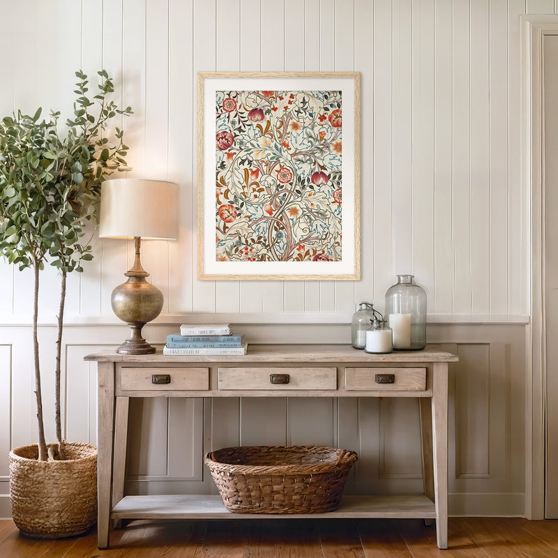 Burgundy and Sage Art Deco Print - Sage and Rose Prints