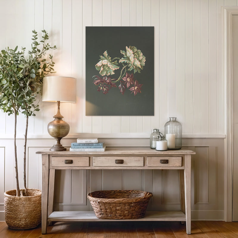 Green Floral Botanical Print No1 - Sage and Rose Prints