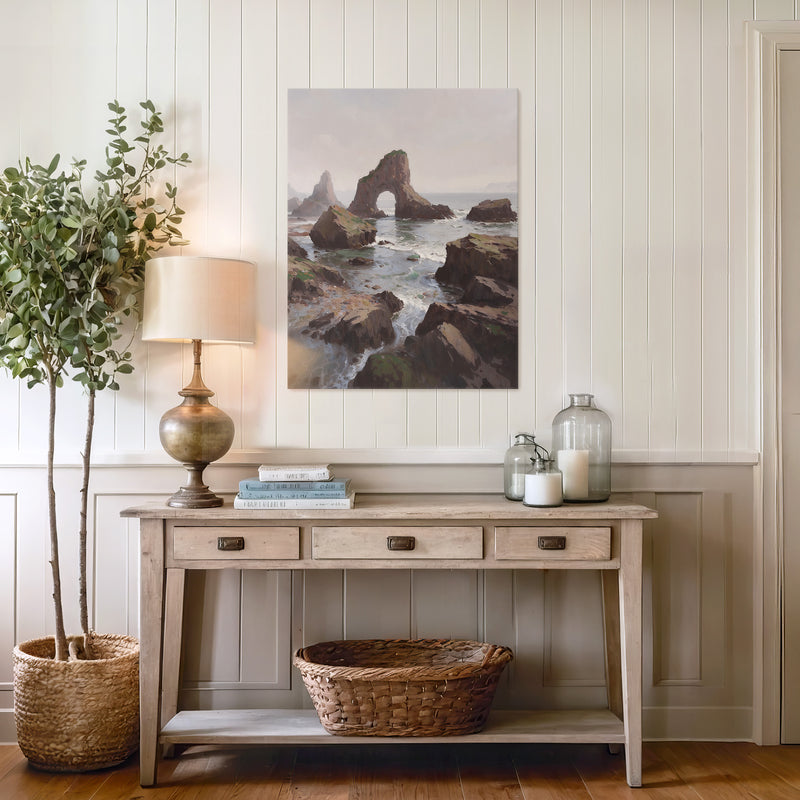 Coastal Rock Arches No1 - Sage and Rose Prints